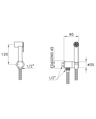 Douchette en laiton Shut-Off Eccelsa - Stella