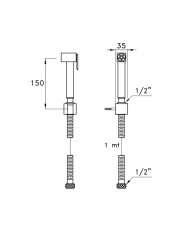 Douchette en laiton Shut-Off 2 Eccelsa - Stella