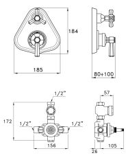 Mitigeur thermostatique avec robinet sortie Eccelsa - Stella