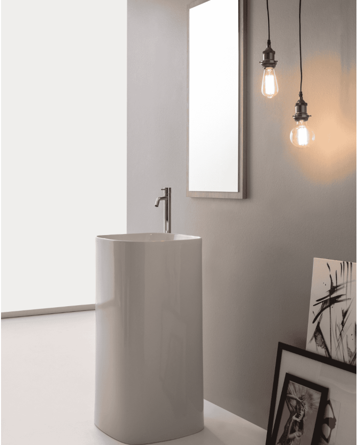 Lavabo au sol 42x42cm Moon - Scarabeo
