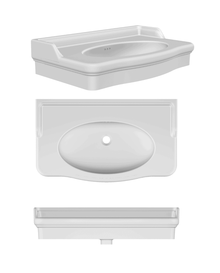 lavabo suspendu scarabeo 90 | Scarabeo rétro céramique