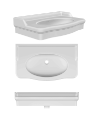 lavabo suspendu scarabeo 90 | Scarabeo rétro céramique