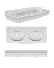Lavabo double 126cm Castellana - Scarabeo