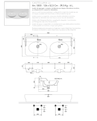 Lavabo double 126cm Castellana - Scarabeo