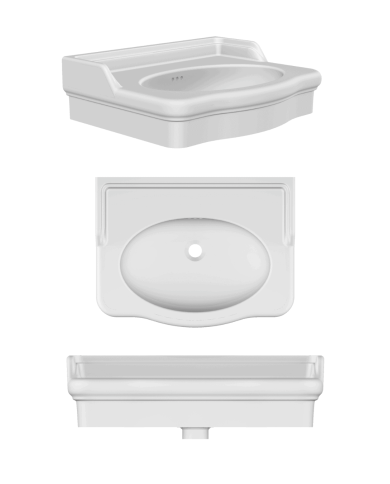 lavabo scarabeo 70x53 | vasque céramique blanche