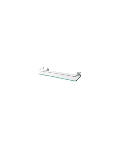 Etagère en verre transparent 60 cm Castellana Scarabeo avec supports chromés