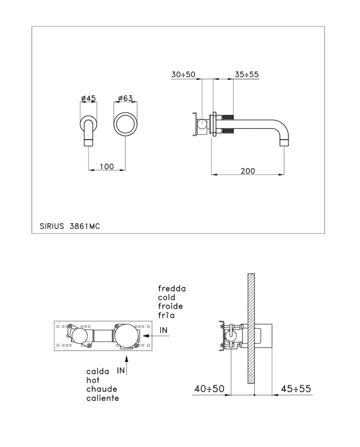Mitigeur lavabo monocommande réhaussé Sirius - Stella