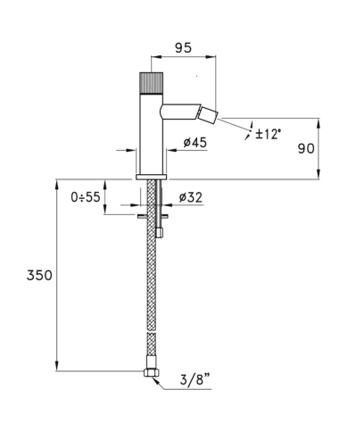 Mitigeur monocommande bidet Sirius - Stella