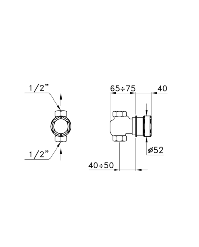Robinet droit à encastrer 52 Timeaster - Stella