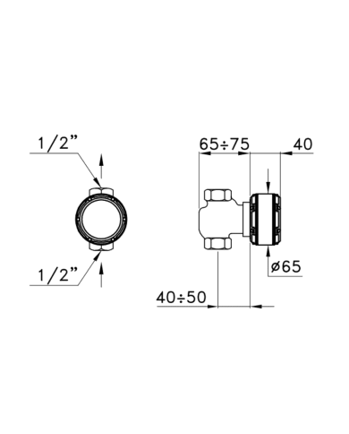 Robinet droit à encastrer 65 Timeaster - Stella