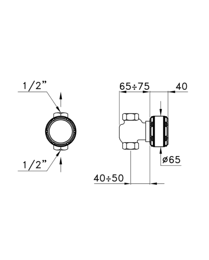 Robinet droit à encastrer 65 Timeaster - Stella