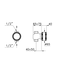 Robinet droit à encastrer 65 Timeaster - Stella