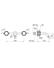 Mélangeur à encastrer 65R pour lavabo Timeaster - Stella