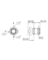 Robinet / inverseur encastré 52 Timeaster - Stella