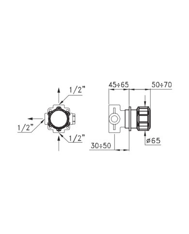 Robinet / inverseur encastré 65 Timeaster - Stella