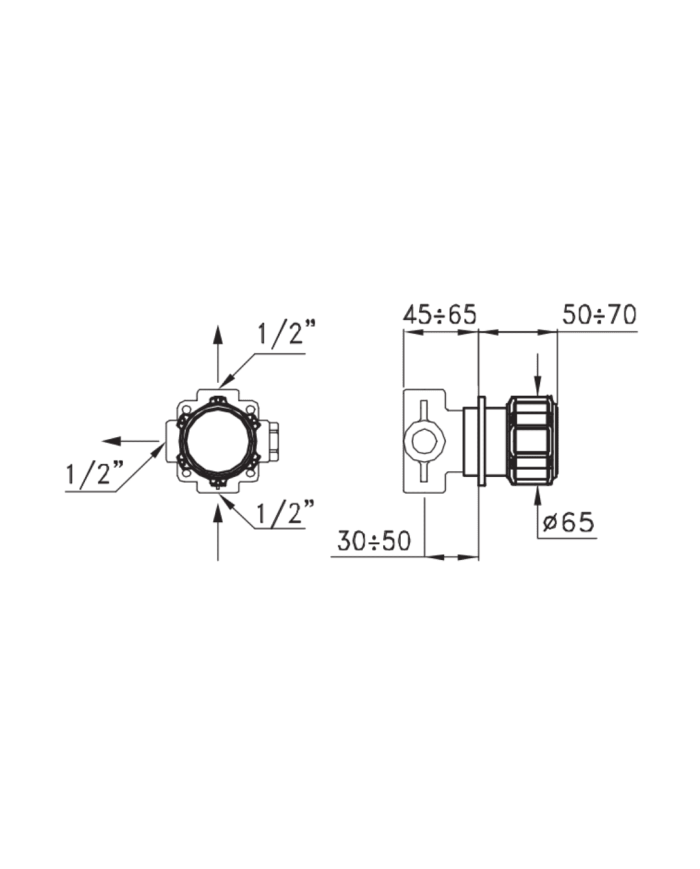 Robinet / inverseur encastré 65 Timeaster - Stella