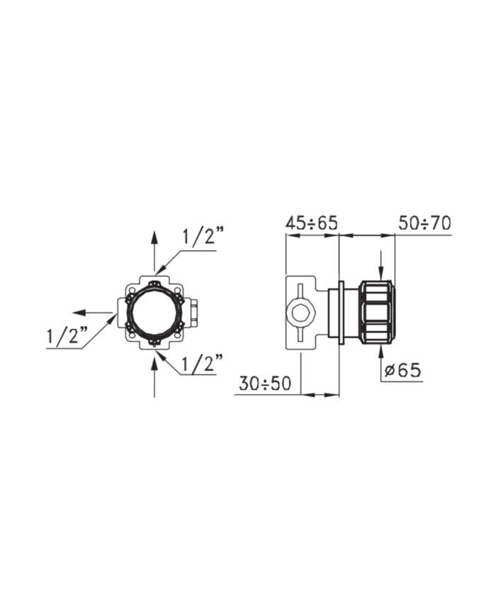 Robinet / inverseur encastré 65R Timeaster - Stella