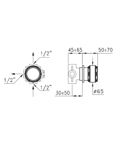 Robinet / inverseur encastré 65 Timeaster - Stella