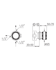 Robinet / inverseur encastré 65 Timeaster - Stella