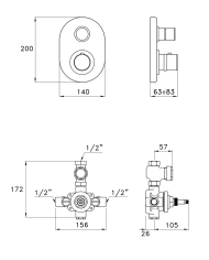 Mitigeur thermostatique avec robinet Timeaster - Stella