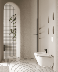 WC suspendu Moon Clean Flush en céramique – Scarabeo
