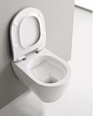 WC suspendu Moon Clean Flush en céramique – Scarabeo