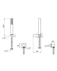 Ensemble de douchette et coude Firenze - Stella