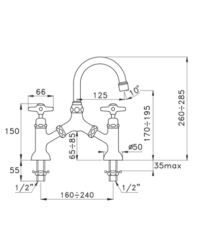 Mélangeur de cuisine bec orientable Italica - Stella