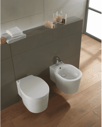 Bidet suspendu 53.5x36cm Bucket Clean Flush – Scarabeo