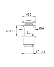Vidage pour lavabo ou bidet - Stella