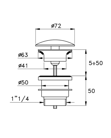 Vidage pour lavabo 1"1/4 - Stella