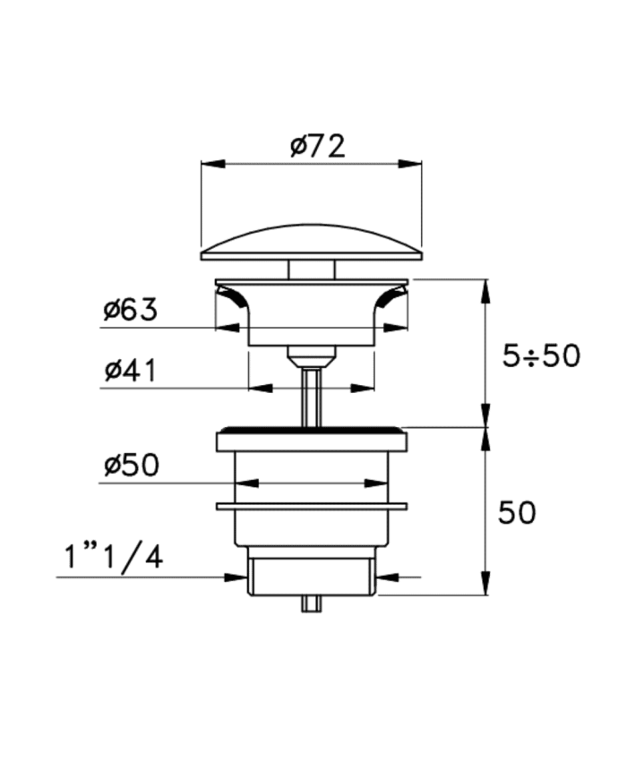 Vidage pour lavabo 1"1/4 - Stella