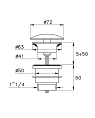 Vidage pour lavabo 1"1/4 - Stella
