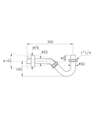 Siphon tubulaire de bidet - Stella