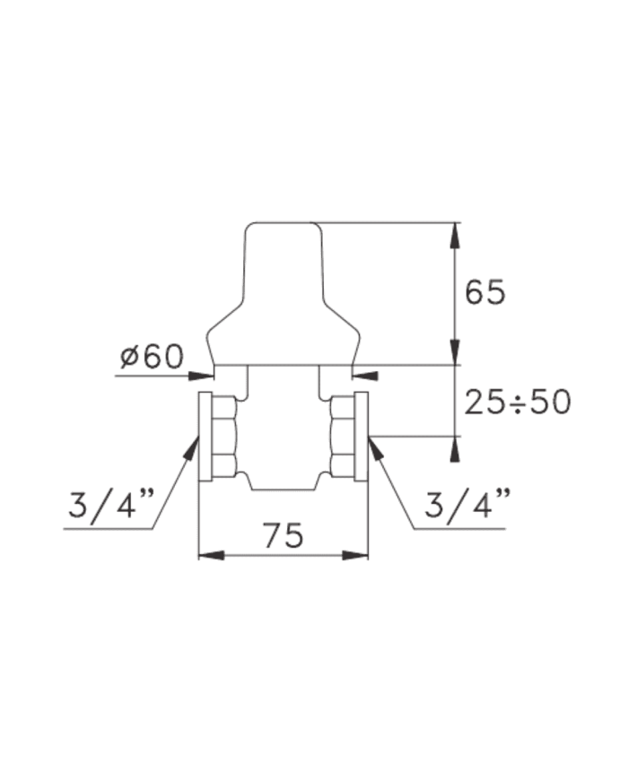 Robinet de réglage 3/4" - Stella