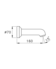 Bec mural pour baignoire 160 Box - Stella