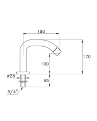 Bec pour installation horizontale - Stella