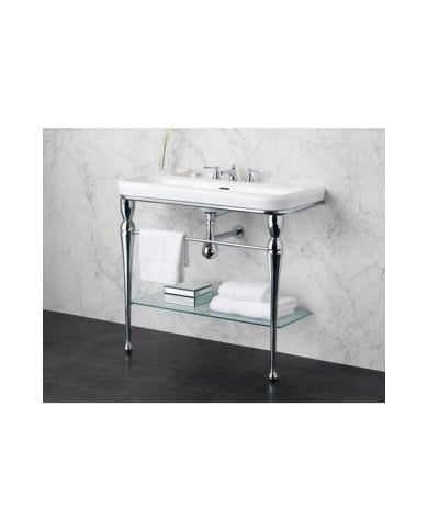 Lavabo pieds tablette verre Candella 100 Victoria + Albert