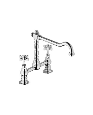 Mitigeur lavabo sur plan, 2 trous, bec mobile Imperial - Bruma