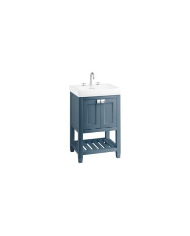 Meuble bleu 58 cm à poser Riviera Burlington Meuble bleu 58 cm à poser Riviera Burlington