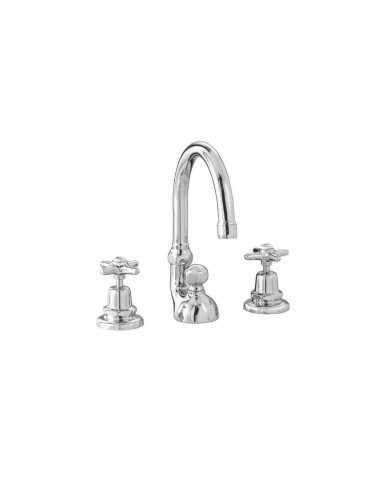 Mélangeur lavabo 3T bec haut orientable + vidage 1"1/4 Italica - Stella