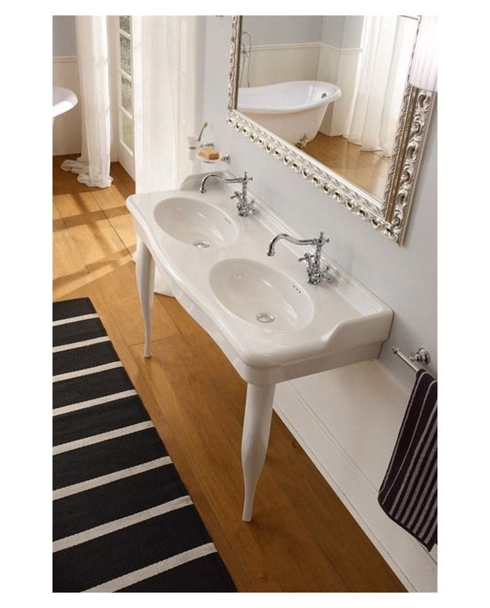 Lavabo Castellana double 126 cm Scarabeo