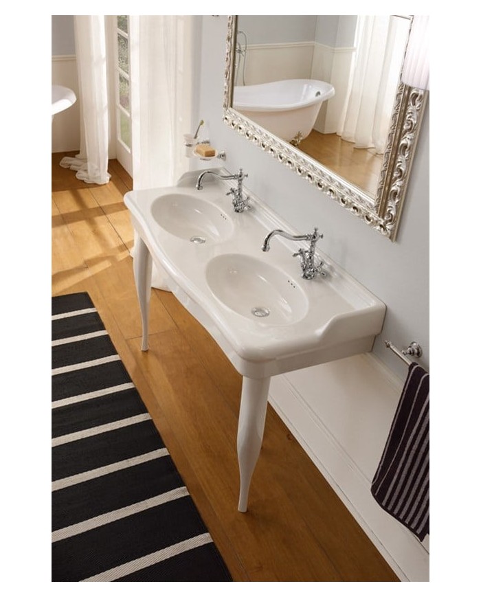 Lavabo Castellana double 126 cm Scarabeo Lavabo Castellana double 126 cm Scarabeo