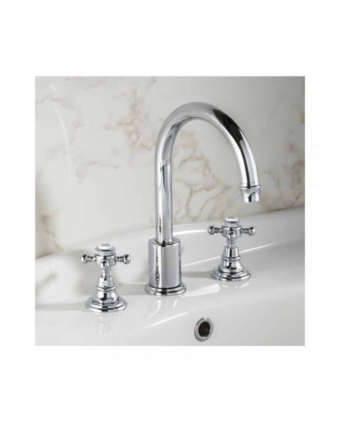 Mélangeur 3 trous à poser lavabo Margot Mélangeur 3 trous à poser lavabo Margot