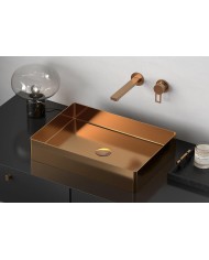 Lavabo acier inoxydable or rose mat Lavabo acier inoxydable or rose mat