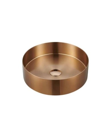Lavabo rond or rose mat acier inoxydable Lavabo rond or rose mat acier inoxydable