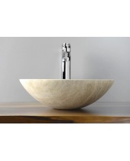 Lavabo BLOCK 1 pierre beige poli Lavabo BLOCK 1 pierre beige poli