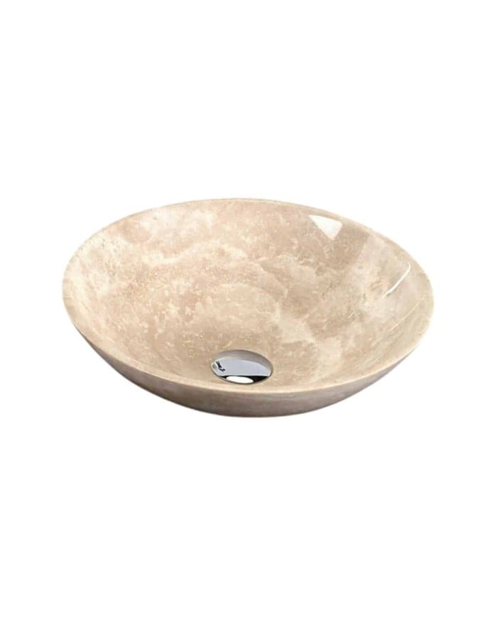 Lavabo BLOCK 1 pierre beige poli Lavabo BLOCK 1 pierre beige poli