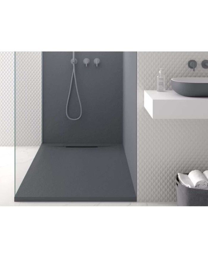 Receveur de douche CALIZA Doccia Group en gris anthracite, design épuré et minimaliste