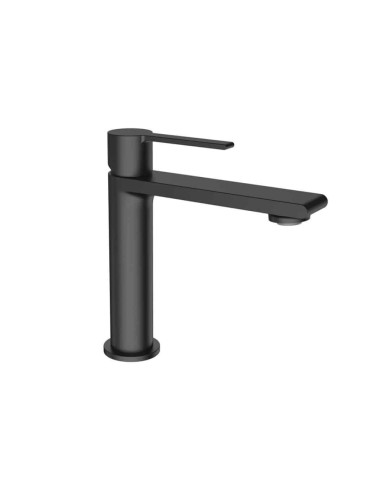 Mitigeur lavabo Figaro Odesign noir mat, design moderne, bec incliné, marque O' design.